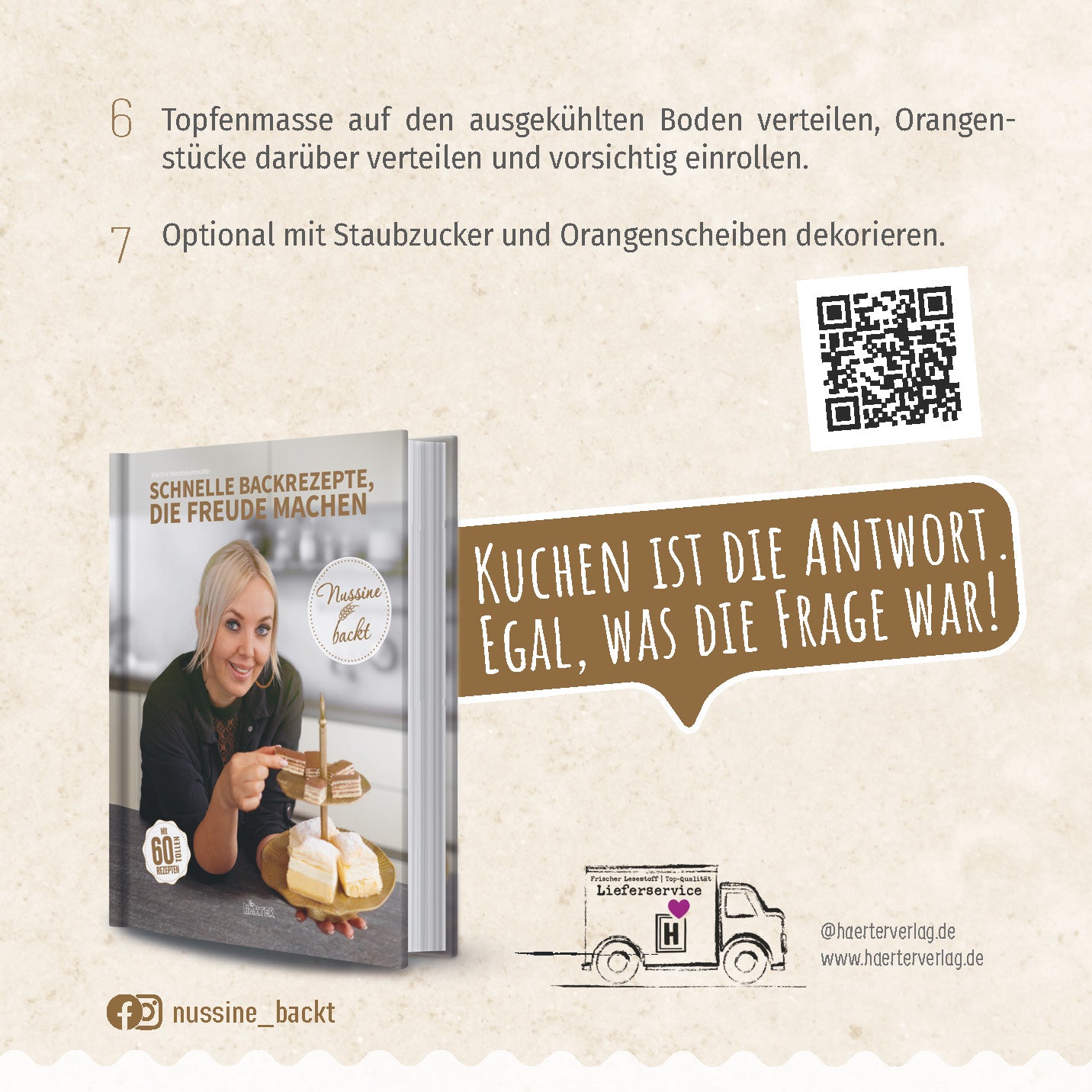 Rezeptkarte "Fruchtige Orangenroulade" von @Nussine_backt