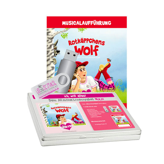 Rotkäppchens Wolf All.In.One.Lizenzpaket MINI mit 30 Minuten Spielzeit