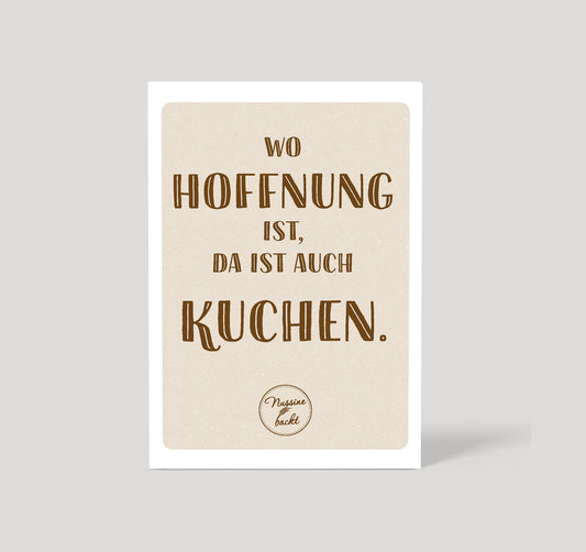 Kunstpostkarte "Hoffnung" von Nussine backt